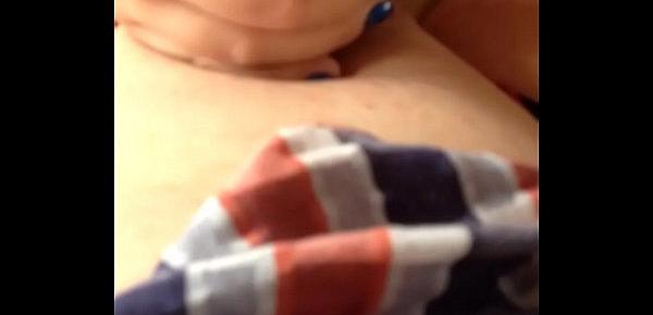  wanking on her lactating nipples